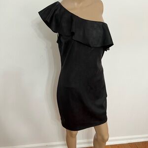 bebe Black One-Shoulder Dress